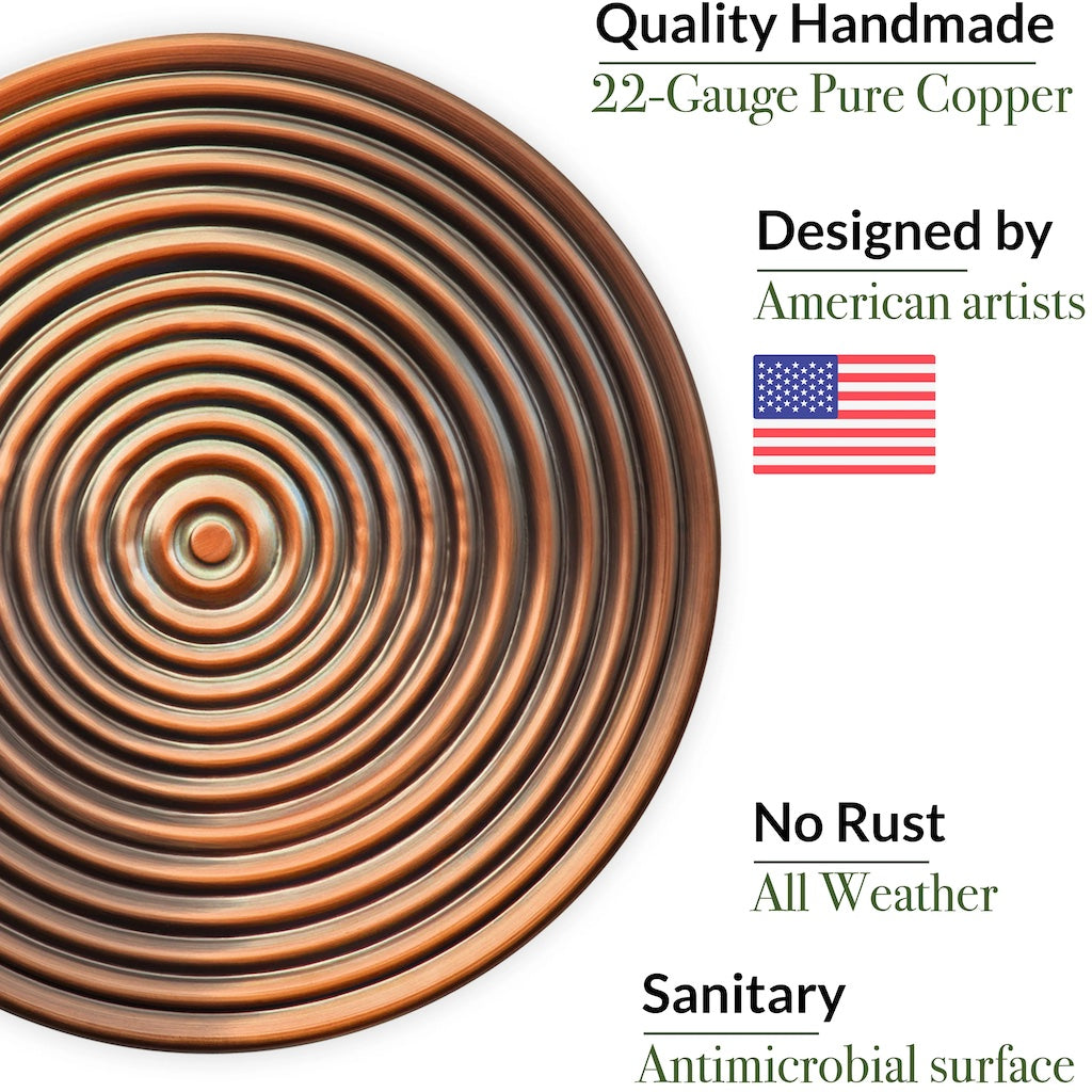 20-inch Bronze Ripples Bird Bath with Garden Pole