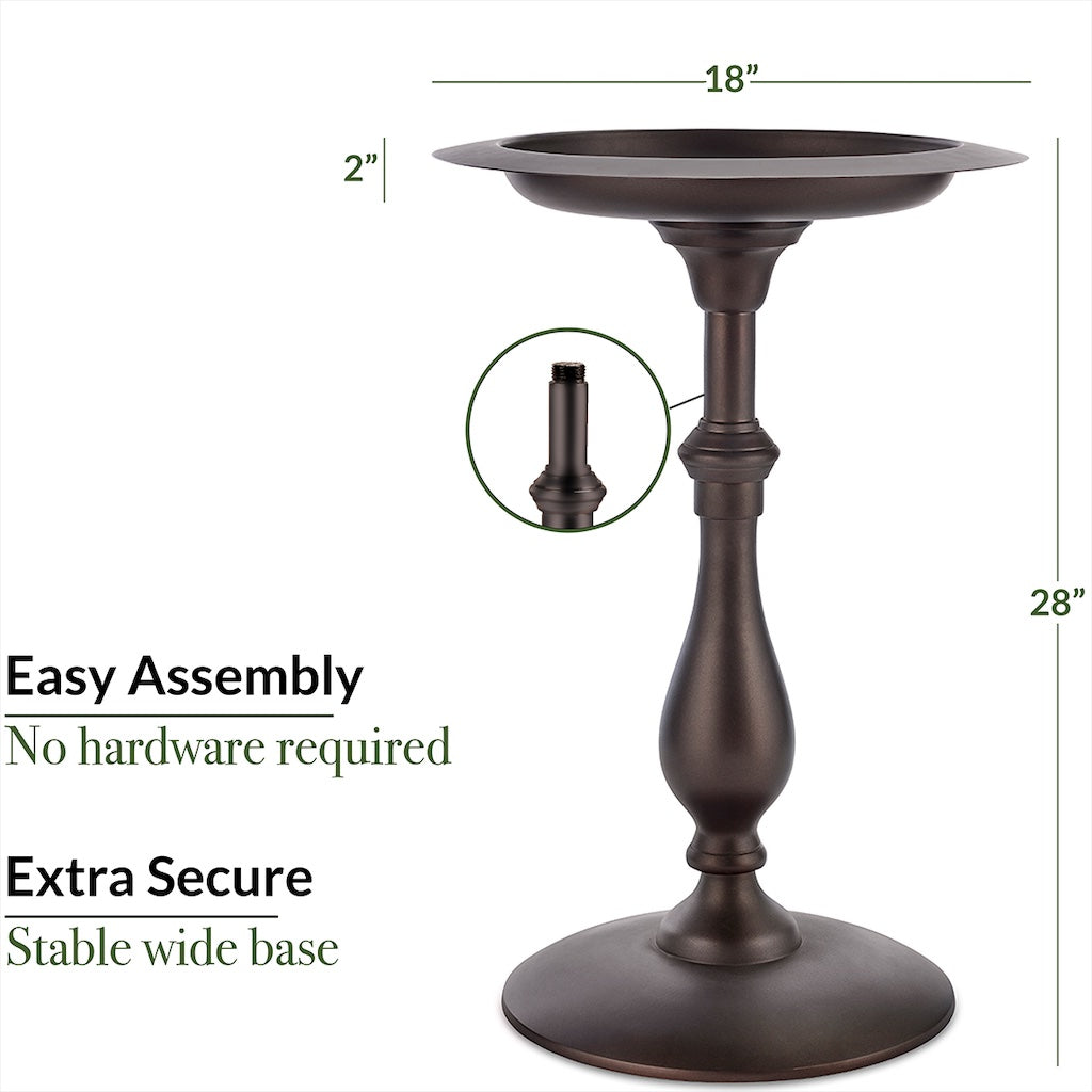 Classic Bronze Bird Bath Pedestal - Thumbnail 5