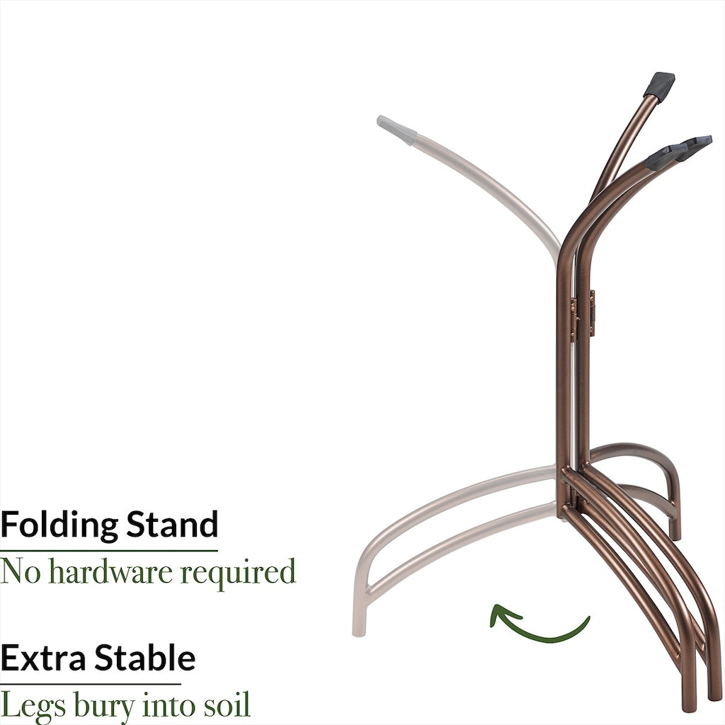 20-inch Rust Bird Bath with Stand