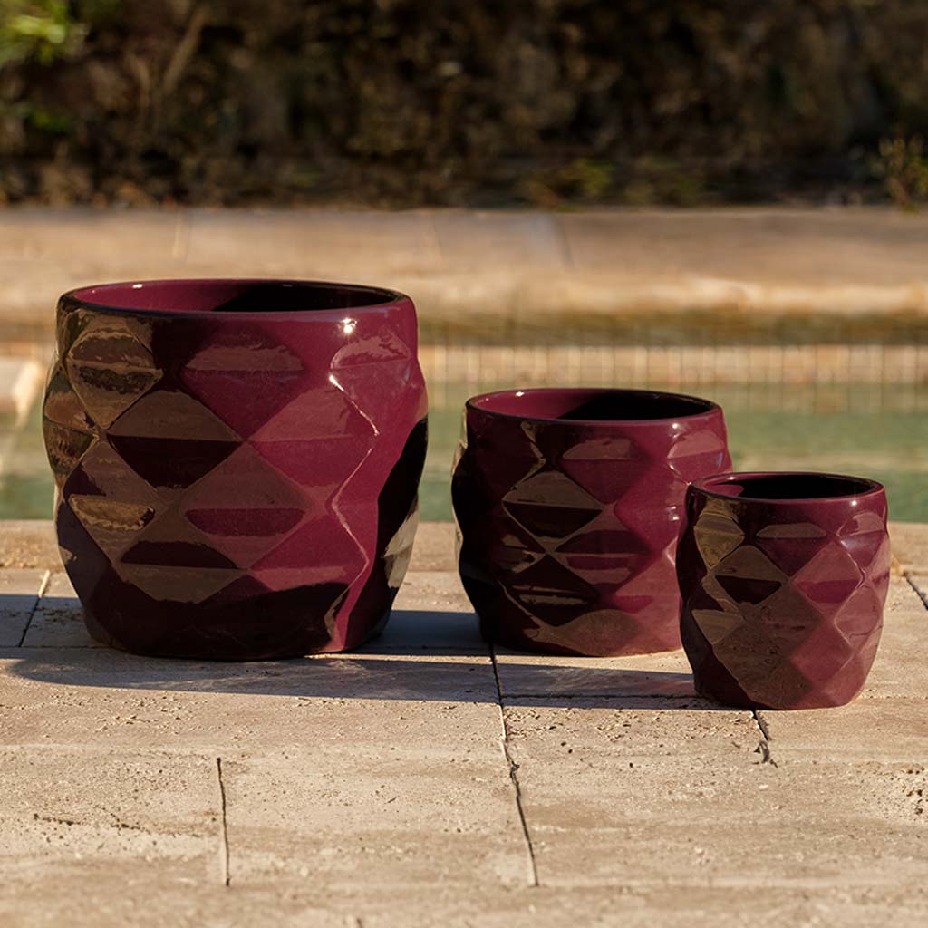 wholesale planting pots Campania International Origami Planter Plum