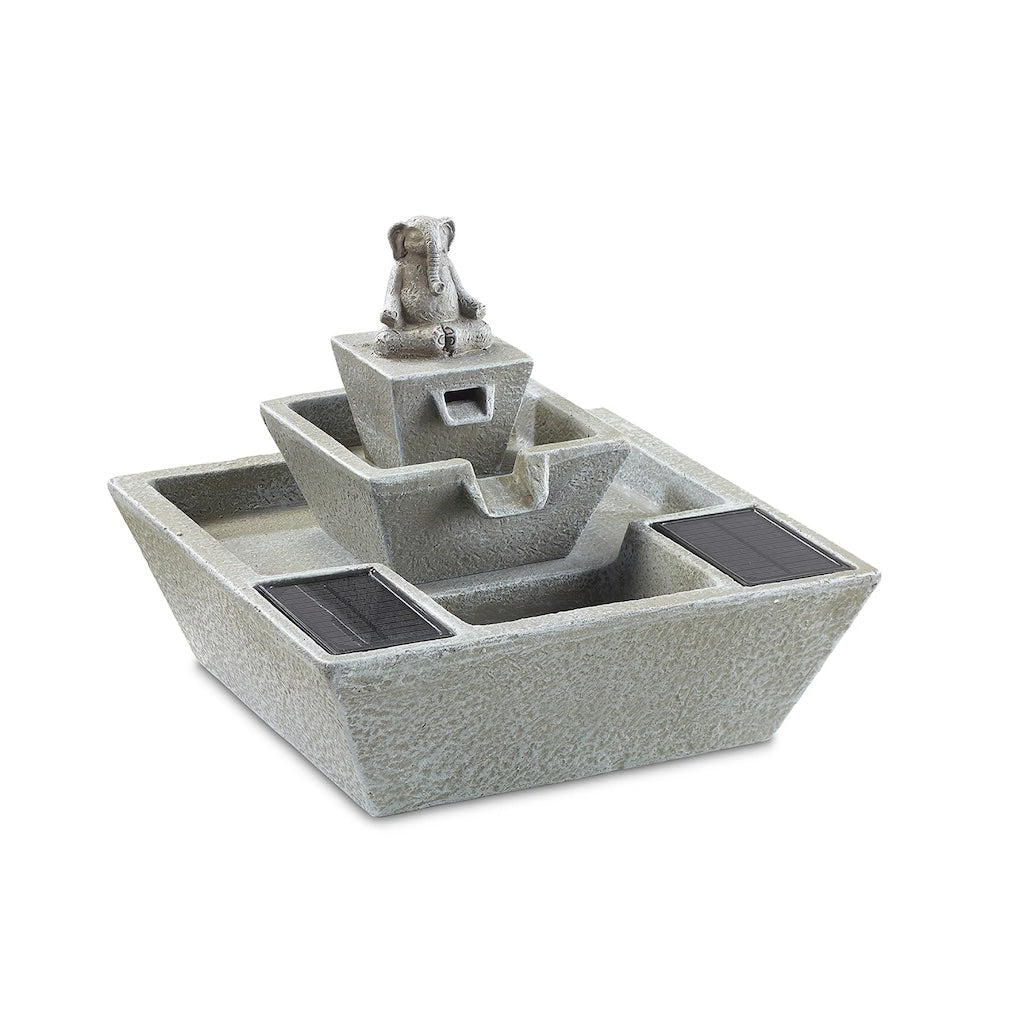 Zen Elephant Solar Fountain