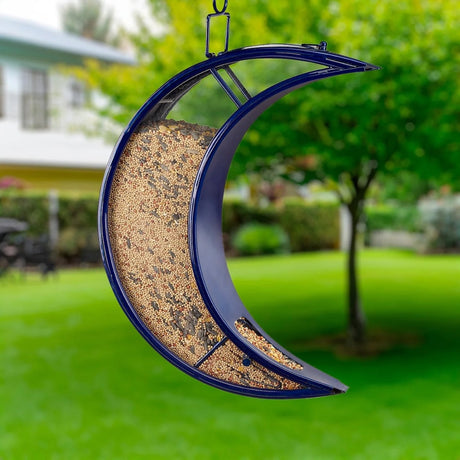 Over The Moon Blue Bird Feeder