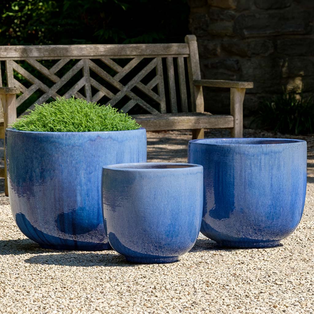 7 litre plant pots Campania International Mara Planter Marrakesh Blue