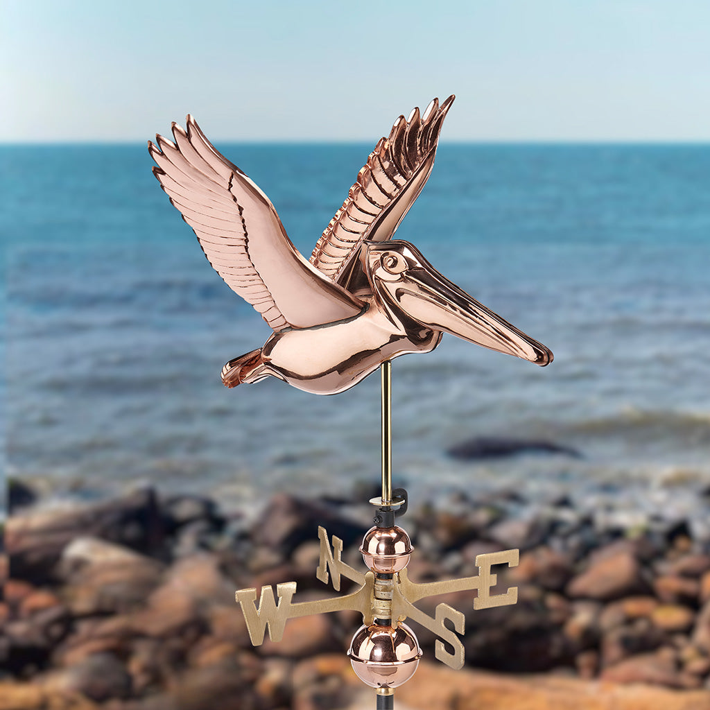 Pelican Weathervane in Pure Copper