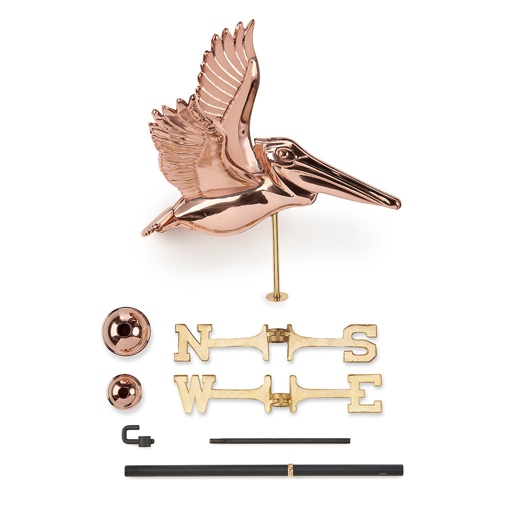 Pelican Weathervane in Pure Copper