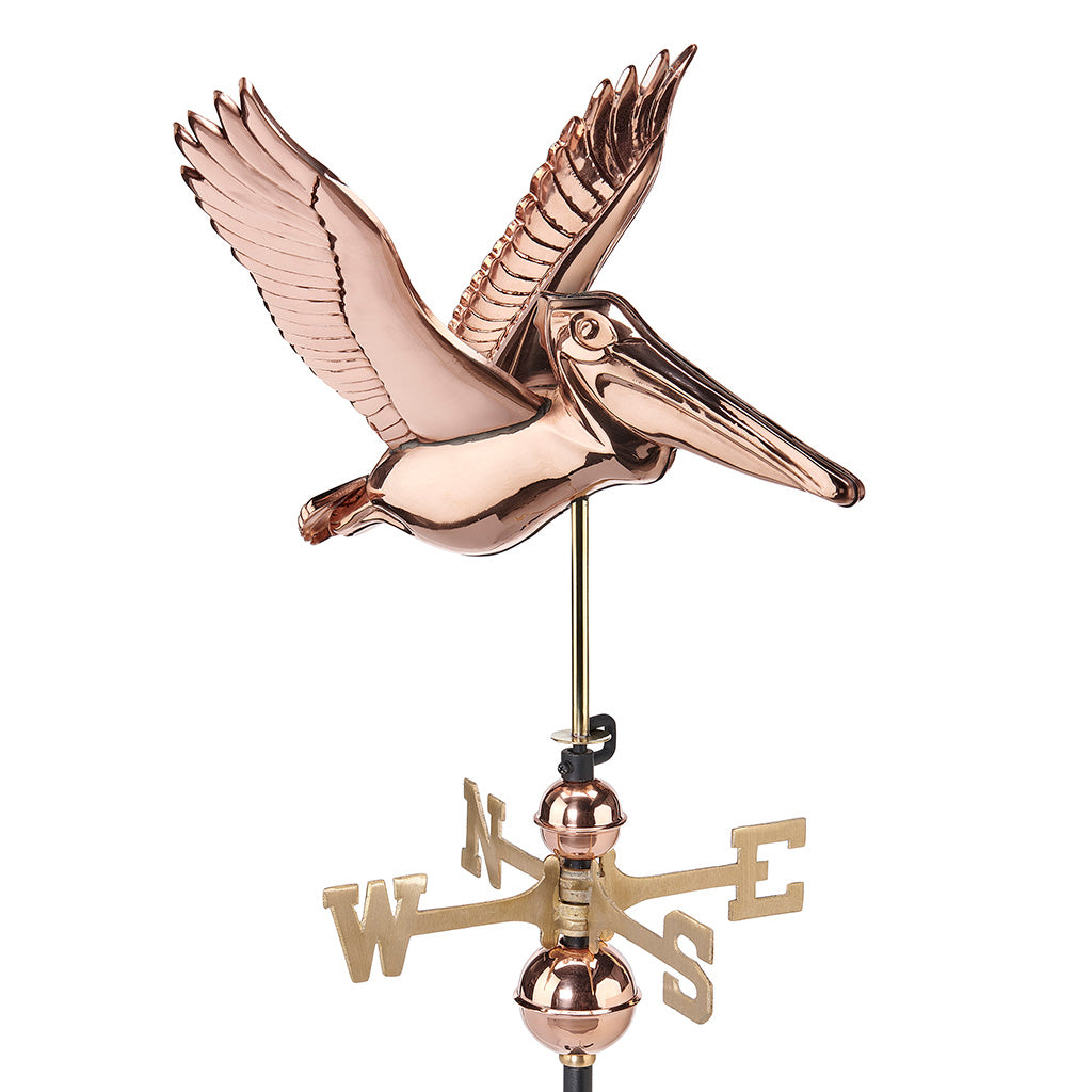 Pelican Weathervane in Pure Copper