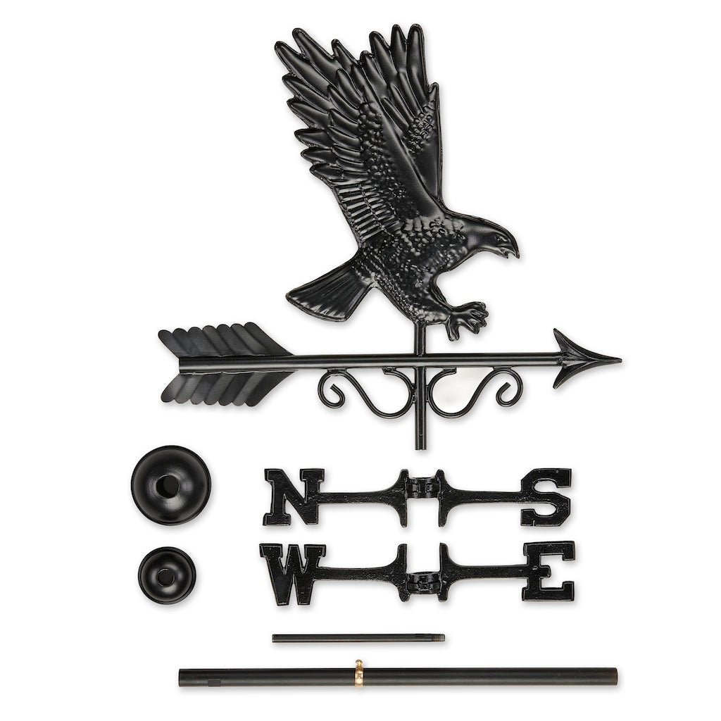 Majestic Eagle Weathervane in Black Finish