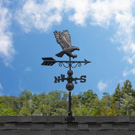 Majestic Eagle Weathervane in Black Finish