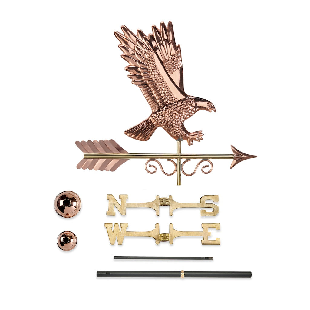 Majestic Eagle Weathervane in Pure Copper
