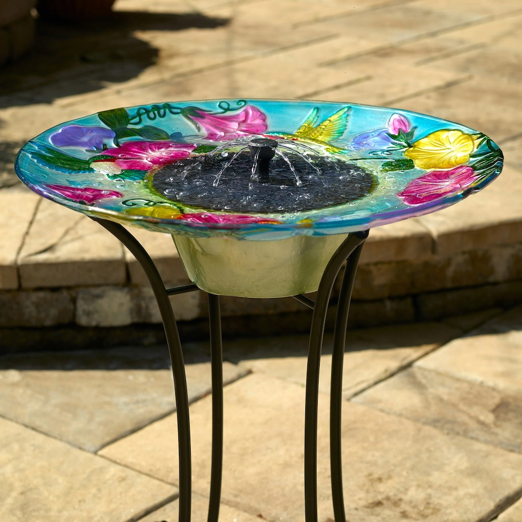 Hummingbird Solar Birdbath