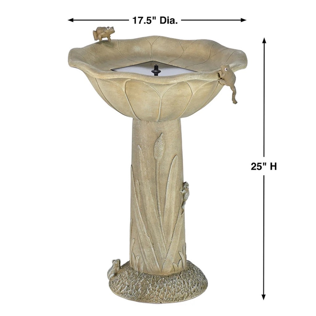 Acadia Solar Birdbath