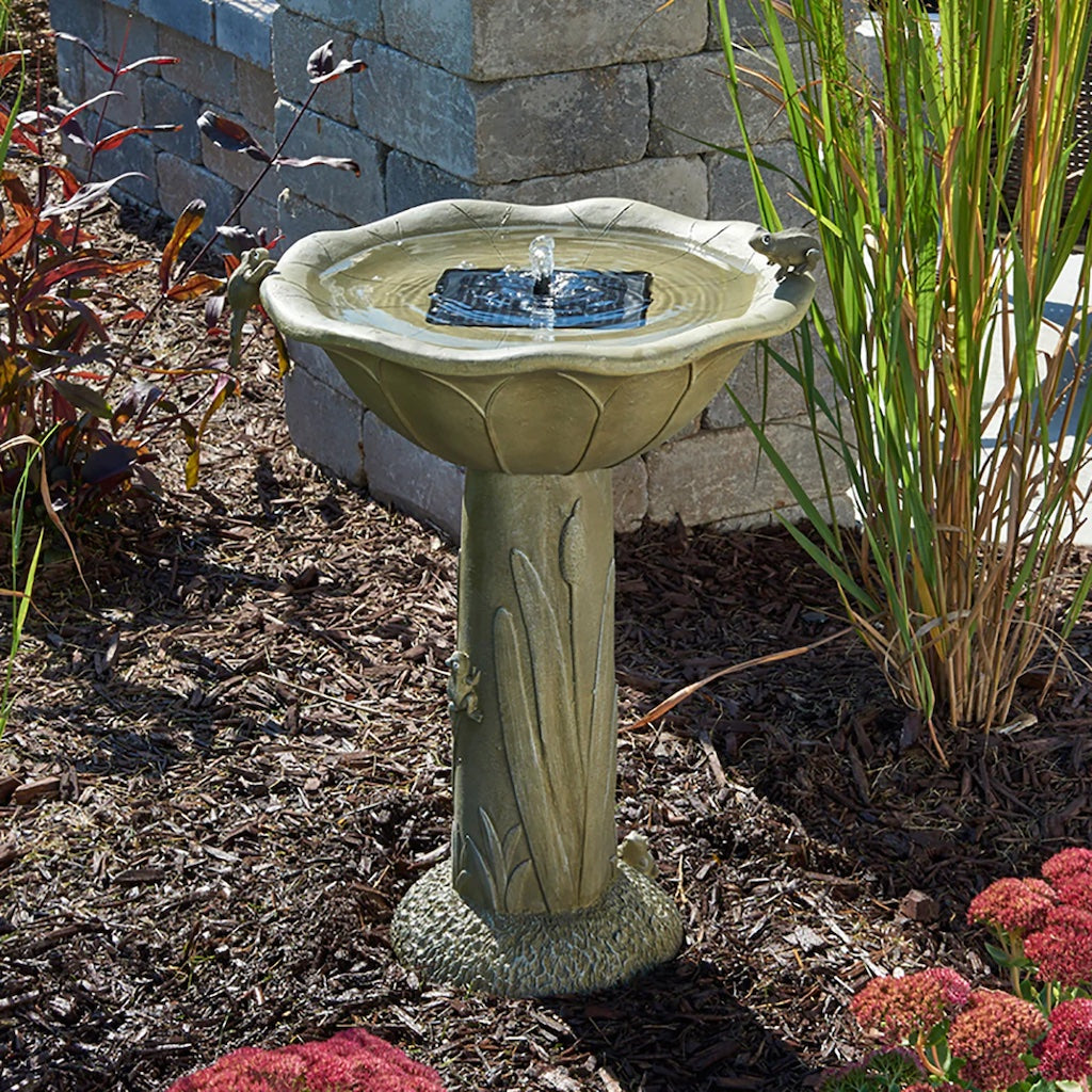 Acadia Solar Birdbath