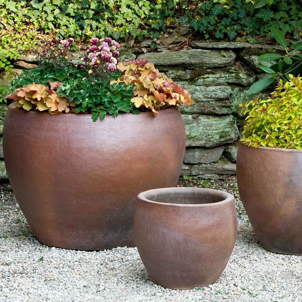 Campania International Kon Tum Planter Set of 3