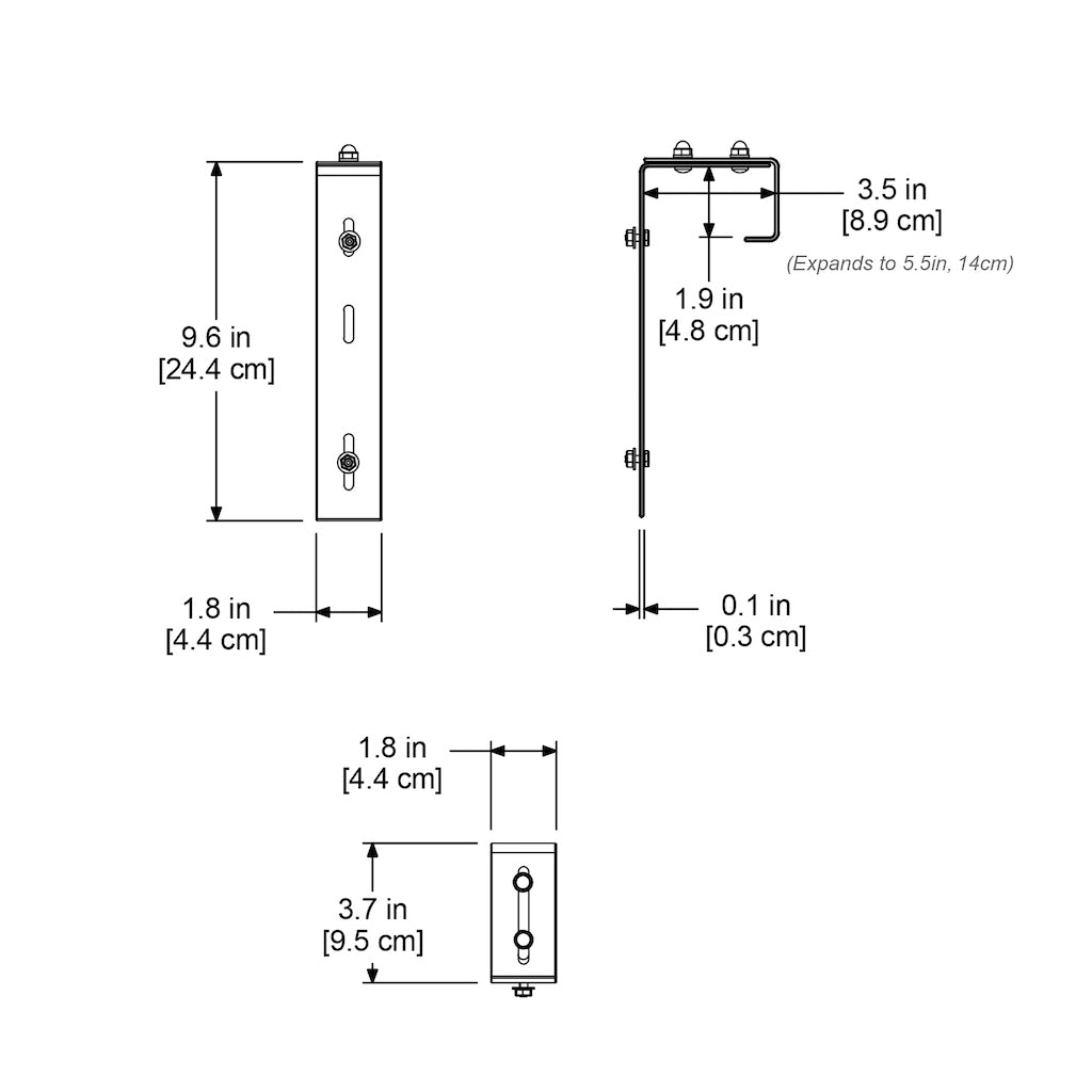 Deck Rail Adjustable Bracket 3pack