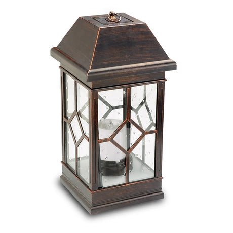 San Felipe Estate 22-inch Solar Lantern in Bronze
