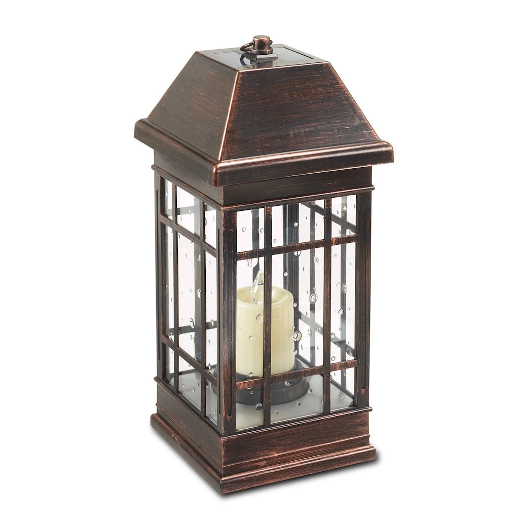 San Rafael II 15-inch Solar Lantern in Bronze