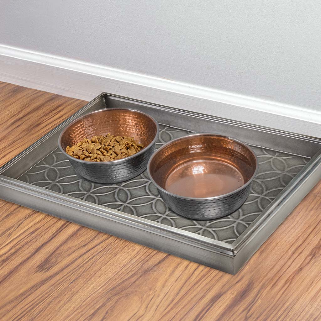 20" Double Circles Zinc Boot Tray