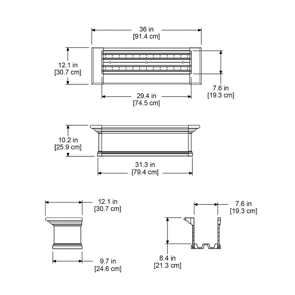 Yorkshire 3ft Window Box