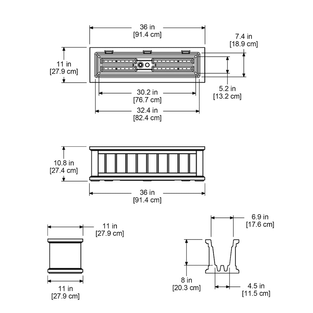 Cape Cod 3ft Window Box