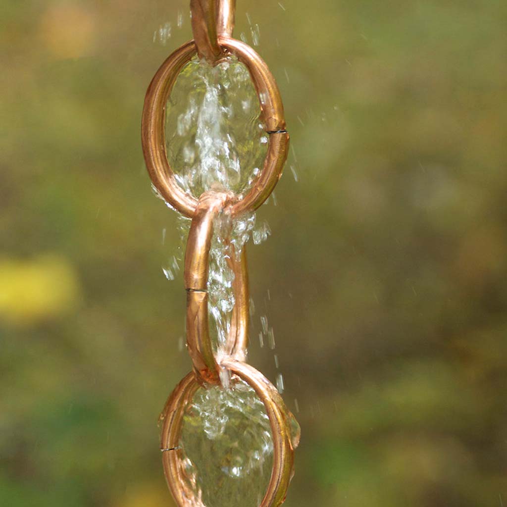 Link 8.5 ft Copper Rain Chain