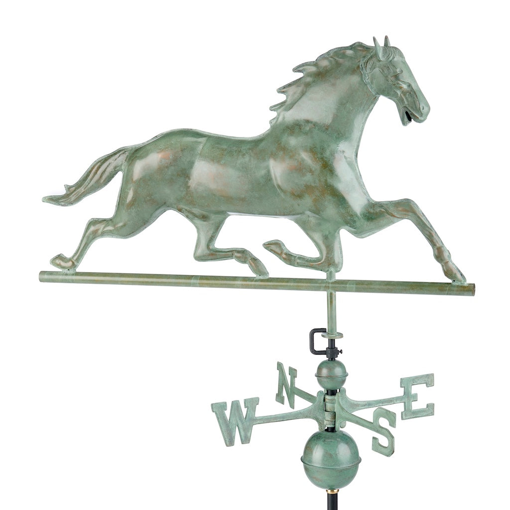 Horse Weathervane in Blue Verde Copper