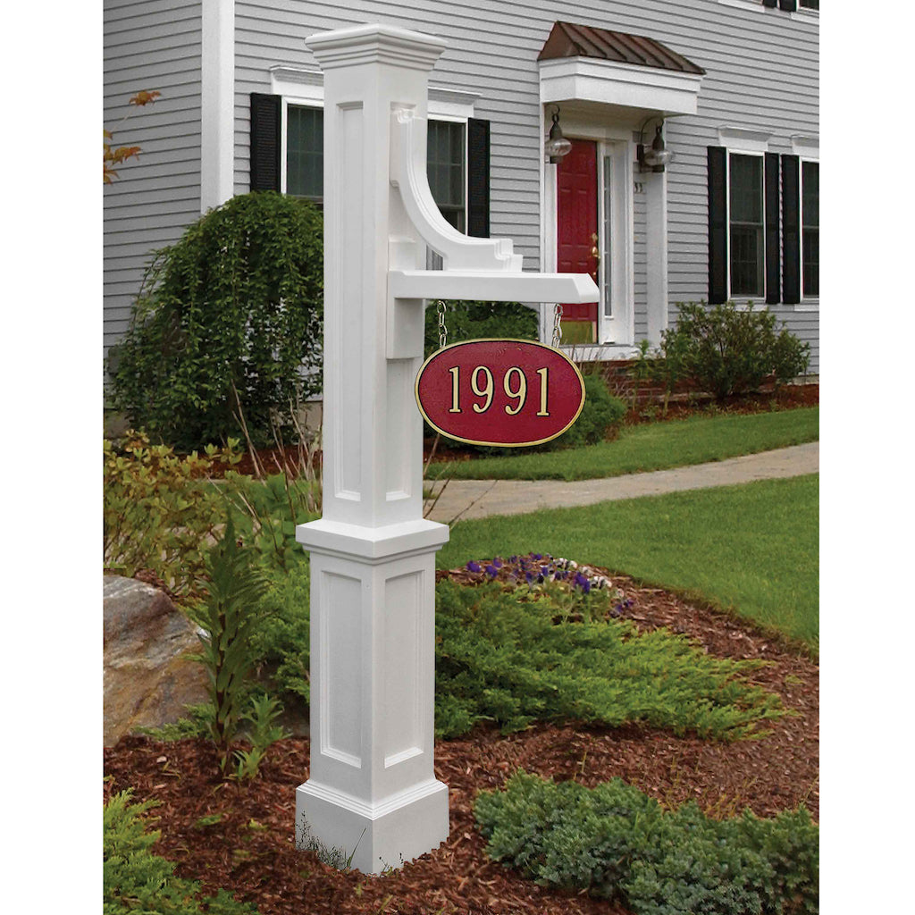 Woodhaven Address Sign Post