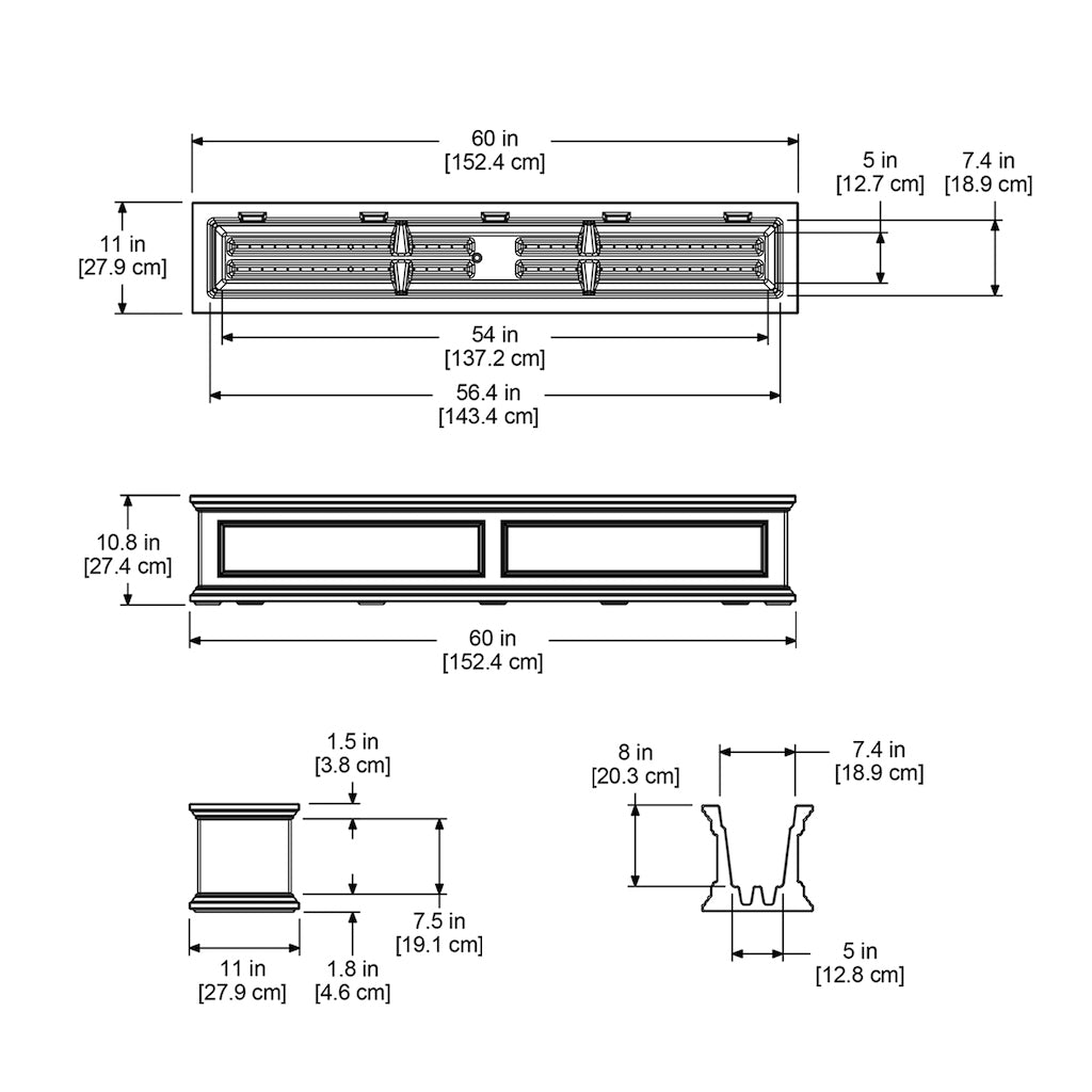 Window Box Sizing Fairfield 5ft Window Box – Garden-Fountains