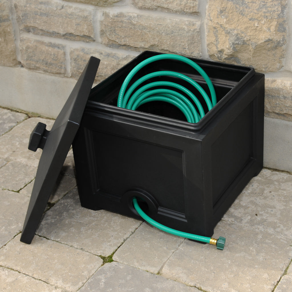 Fairfield Garden Hose Bin in Black