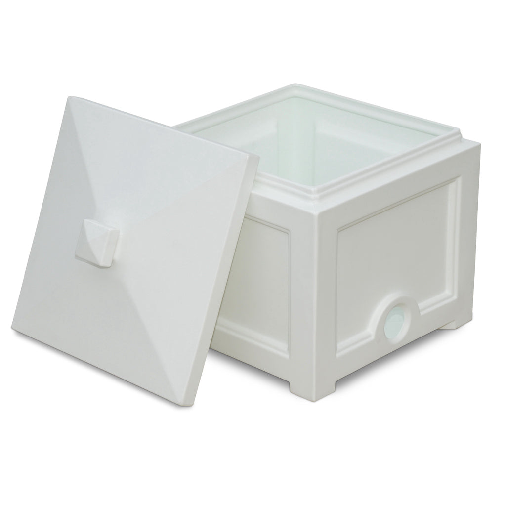 Fairfield Garden Hose Bin in White