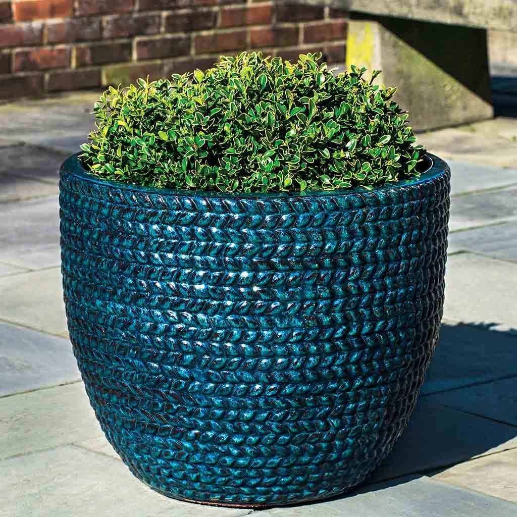 Sisal Weave Planter || Indigo Rain