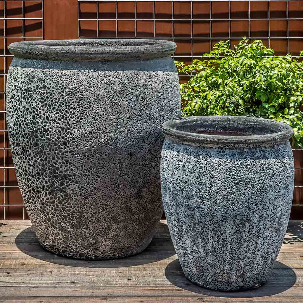grey glazed plant pots Campania International Paraiso Planter