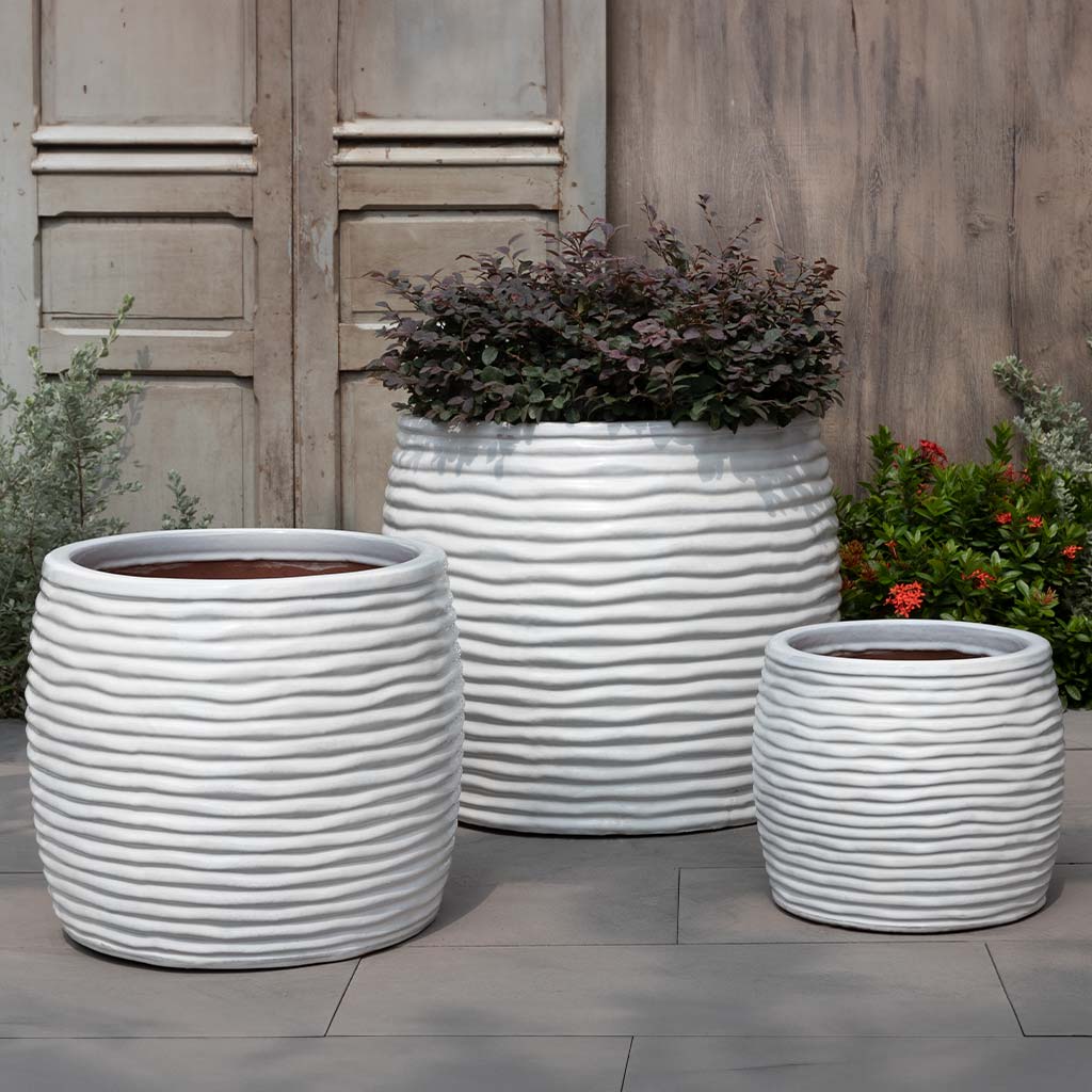 Montauk Planter, Tall || Antique White