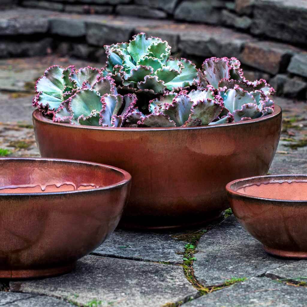 bowl planter pots Campania International Yuma Bowl Planter - Set of 3