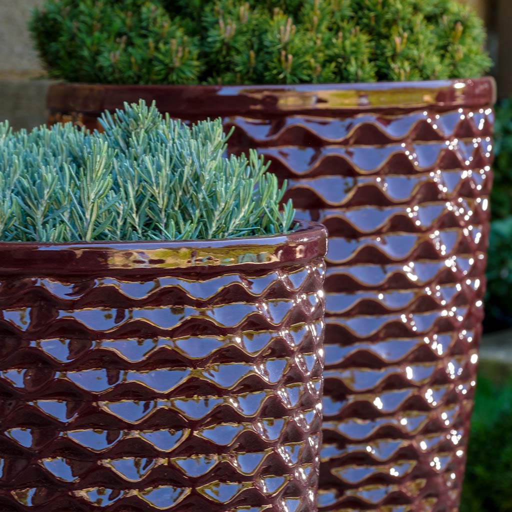 Honeycomb Planter, Tall || Plum