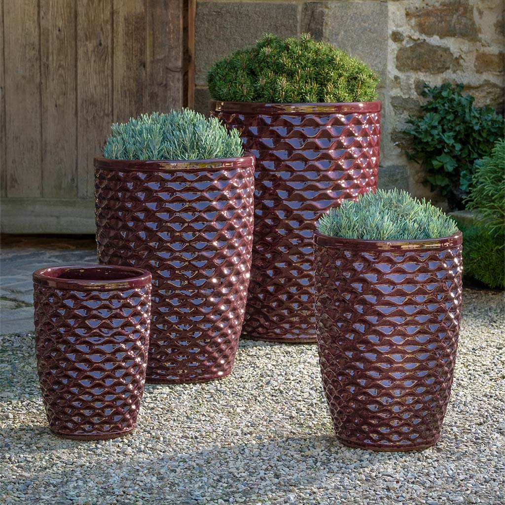 Honeycomb Planter, Tall || Plum