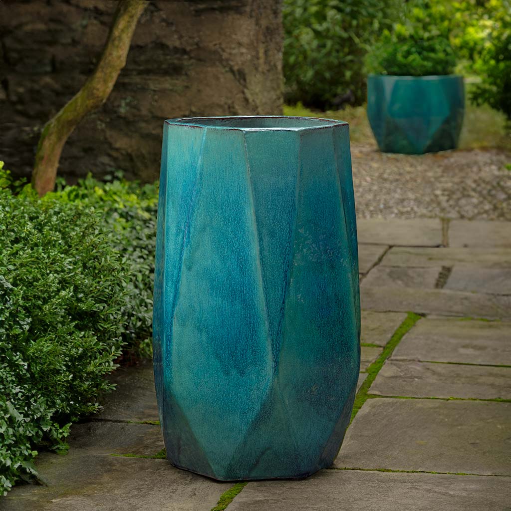 Prism Planter, Tall || Aqua