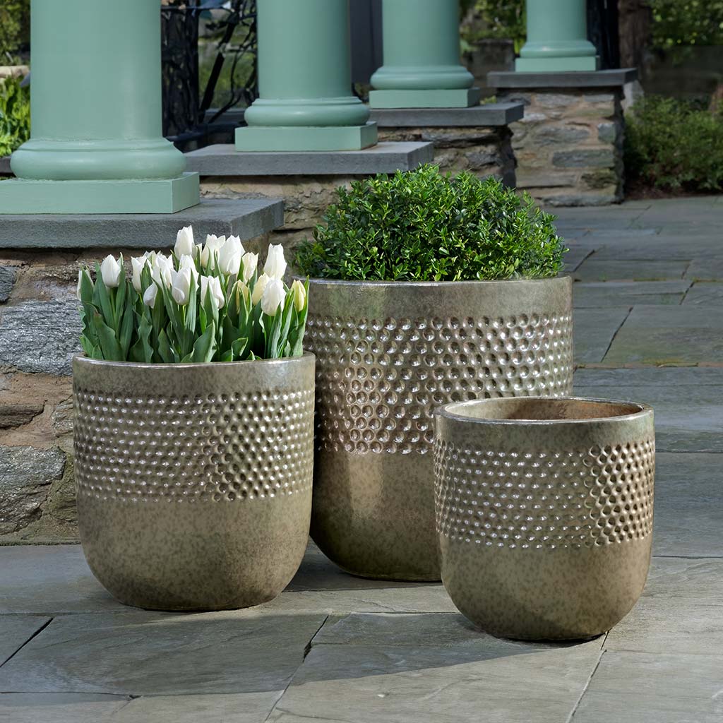 Banded Coin Pot || Crystal Green