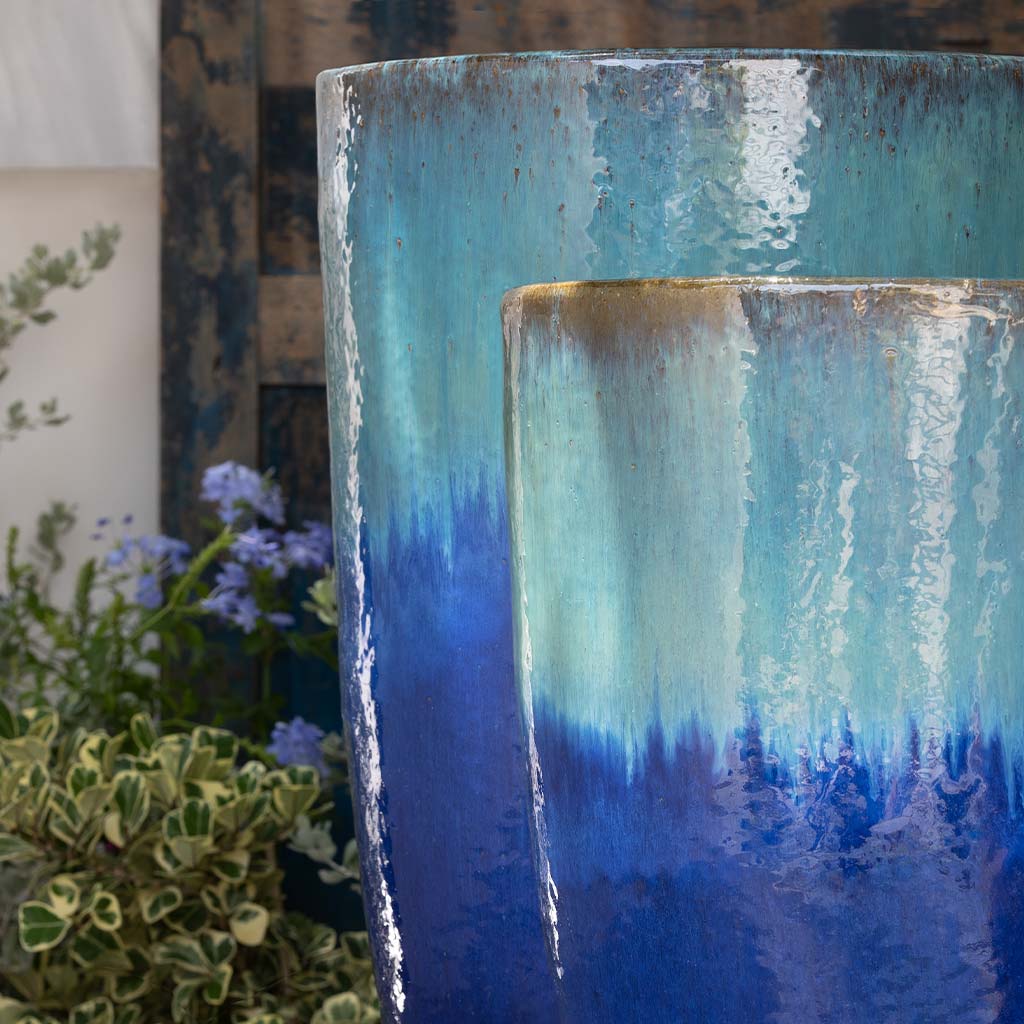 Campania International Havana Planter in Running Aqua set of 2 - Thumbnail 4