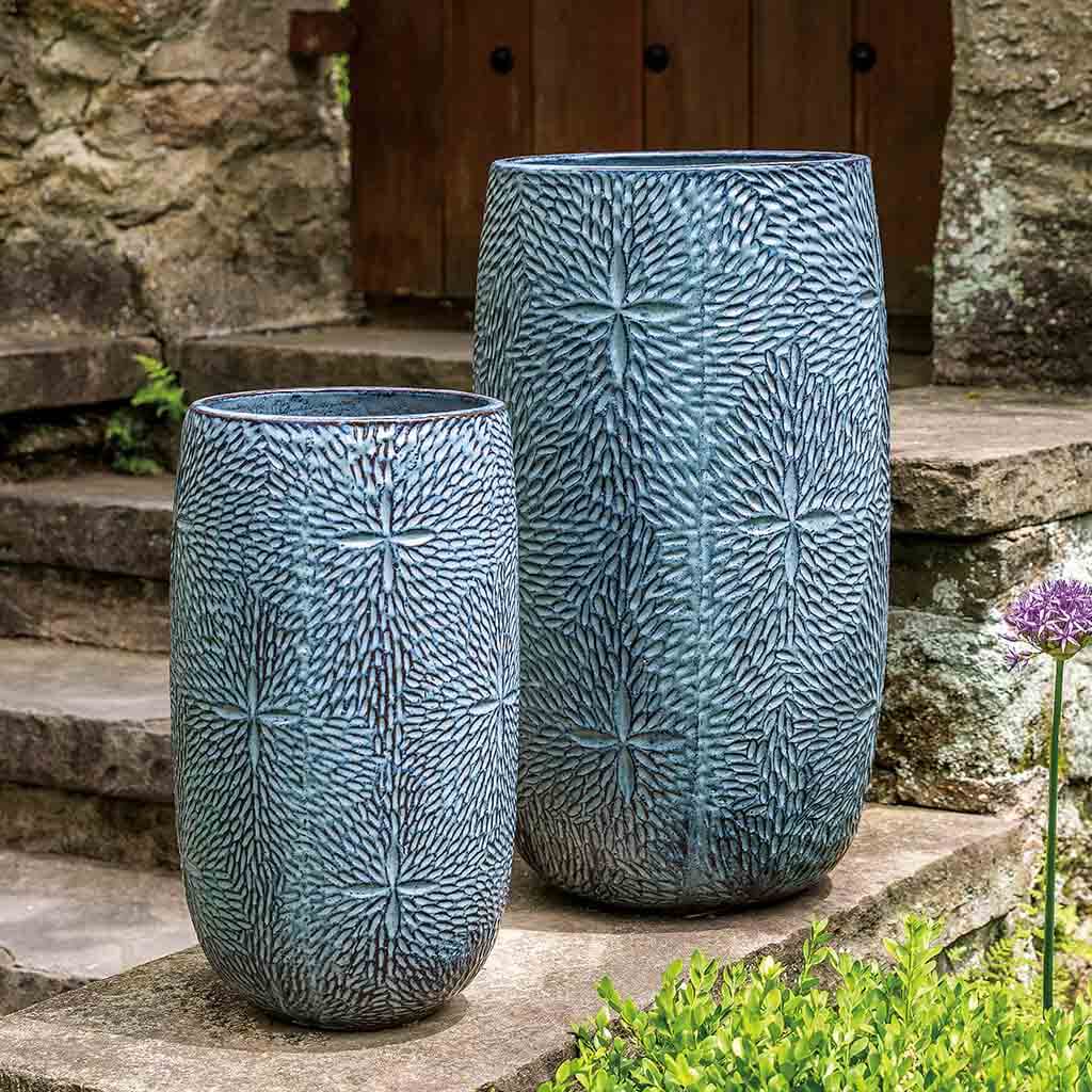Sand Dollar Planter, Tall || French Blue