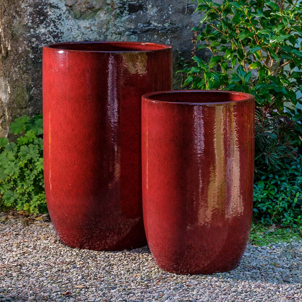 Campania International Cole Planter Set in Tropic Red | Garden