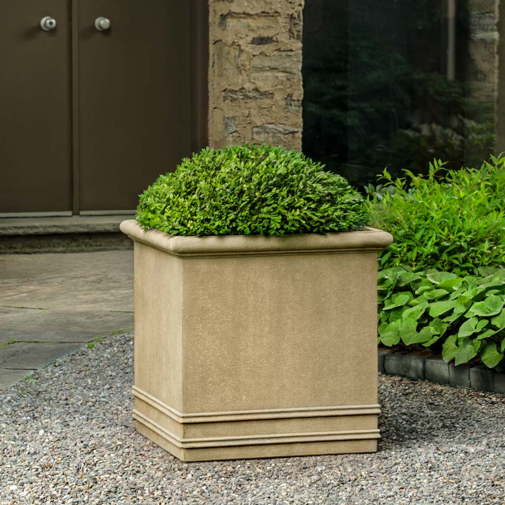 Square Rolled Rim Planter || Terra Antique