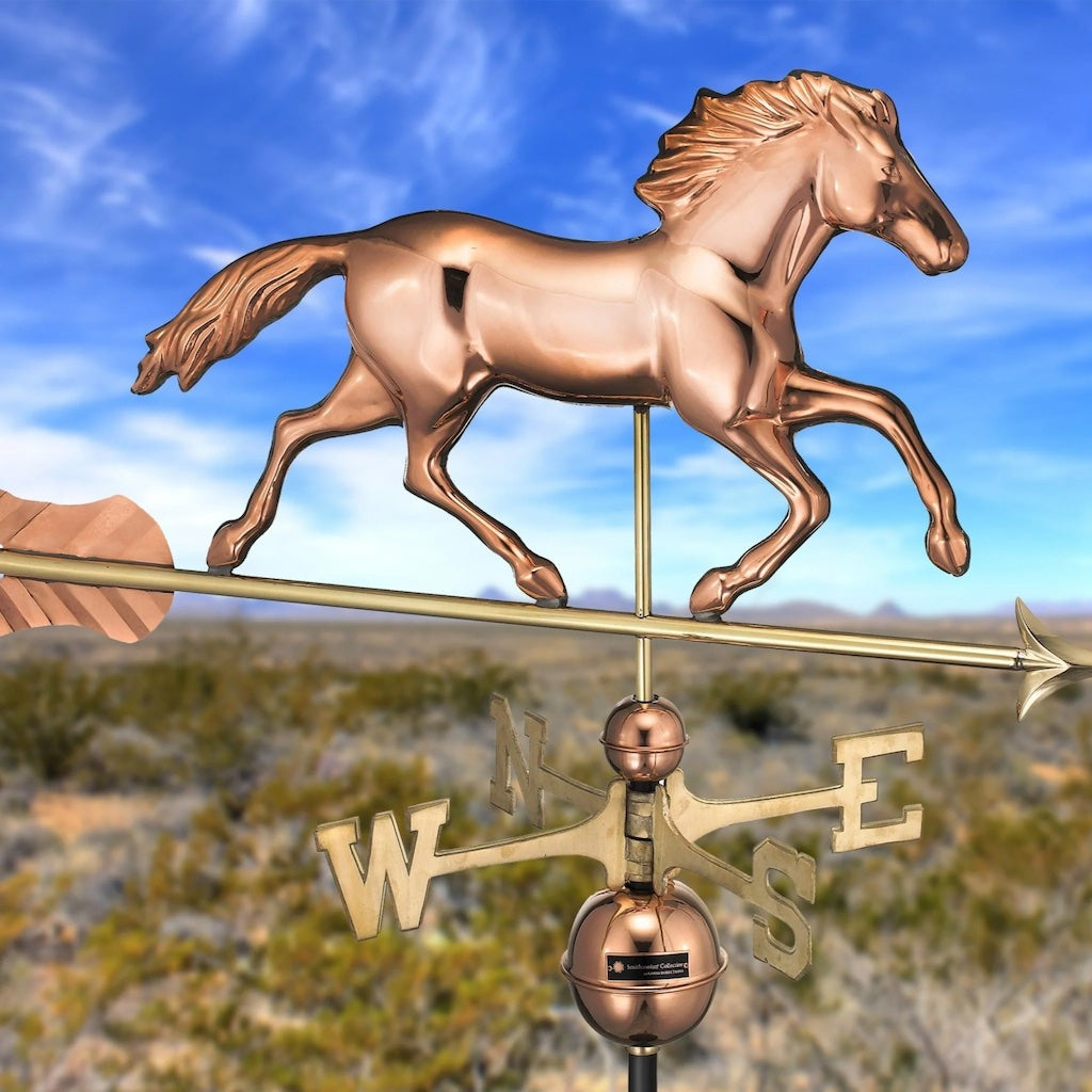 Smithsonian Running Horse Weathervane in Pure Copper