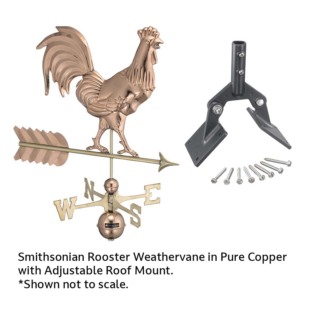 Smithsonian Rooster Weathervane in Pure Copper