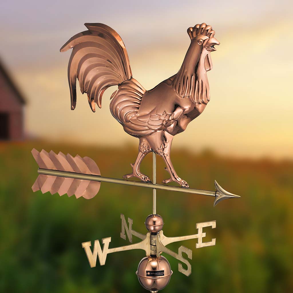 Smithsonian Rooster Weathervane in Pure Copper