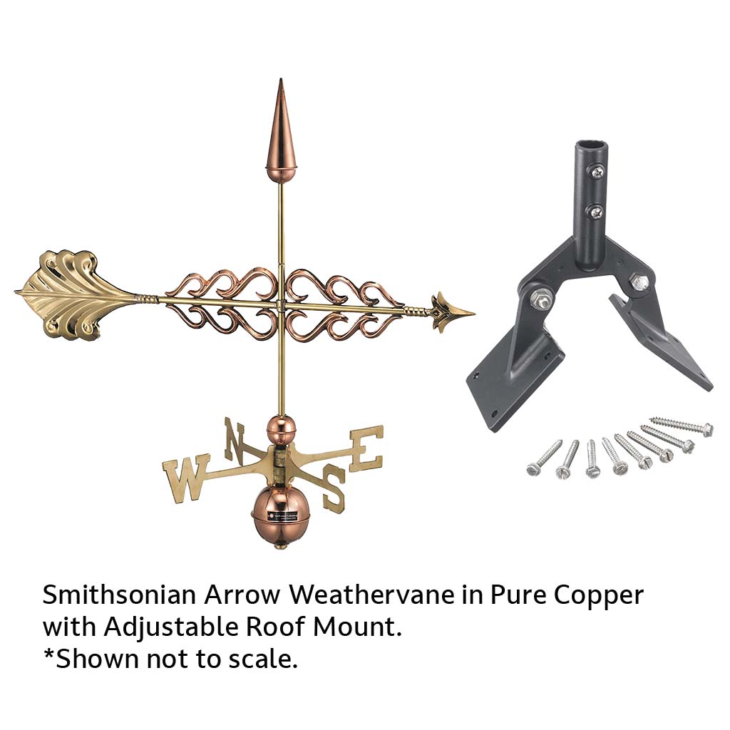 Smithsonian Arrow Weathervane in Pure Copper