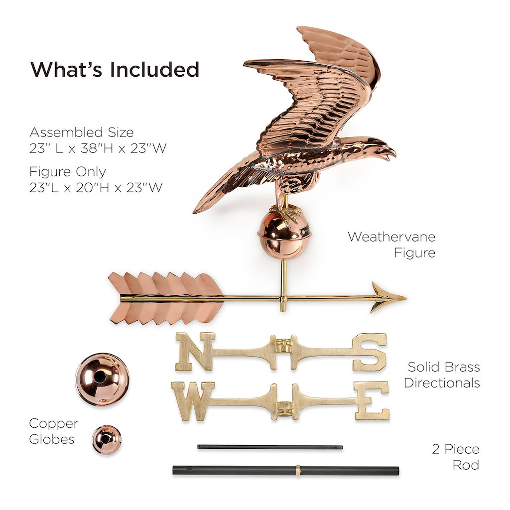 Smithsonian Eagle Weathervane in Pure Copper