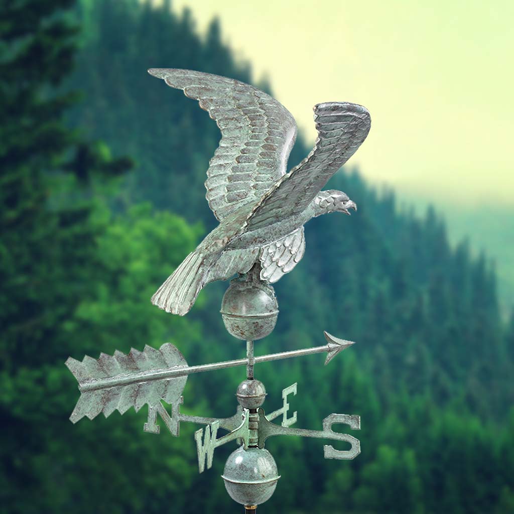Smithsonian Eagle Weathervane in Blue Verde Copper