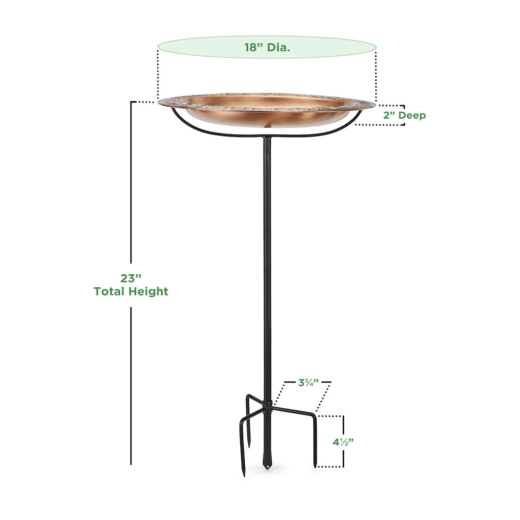 Good Directions Greek Bird Bath with Garden Pole