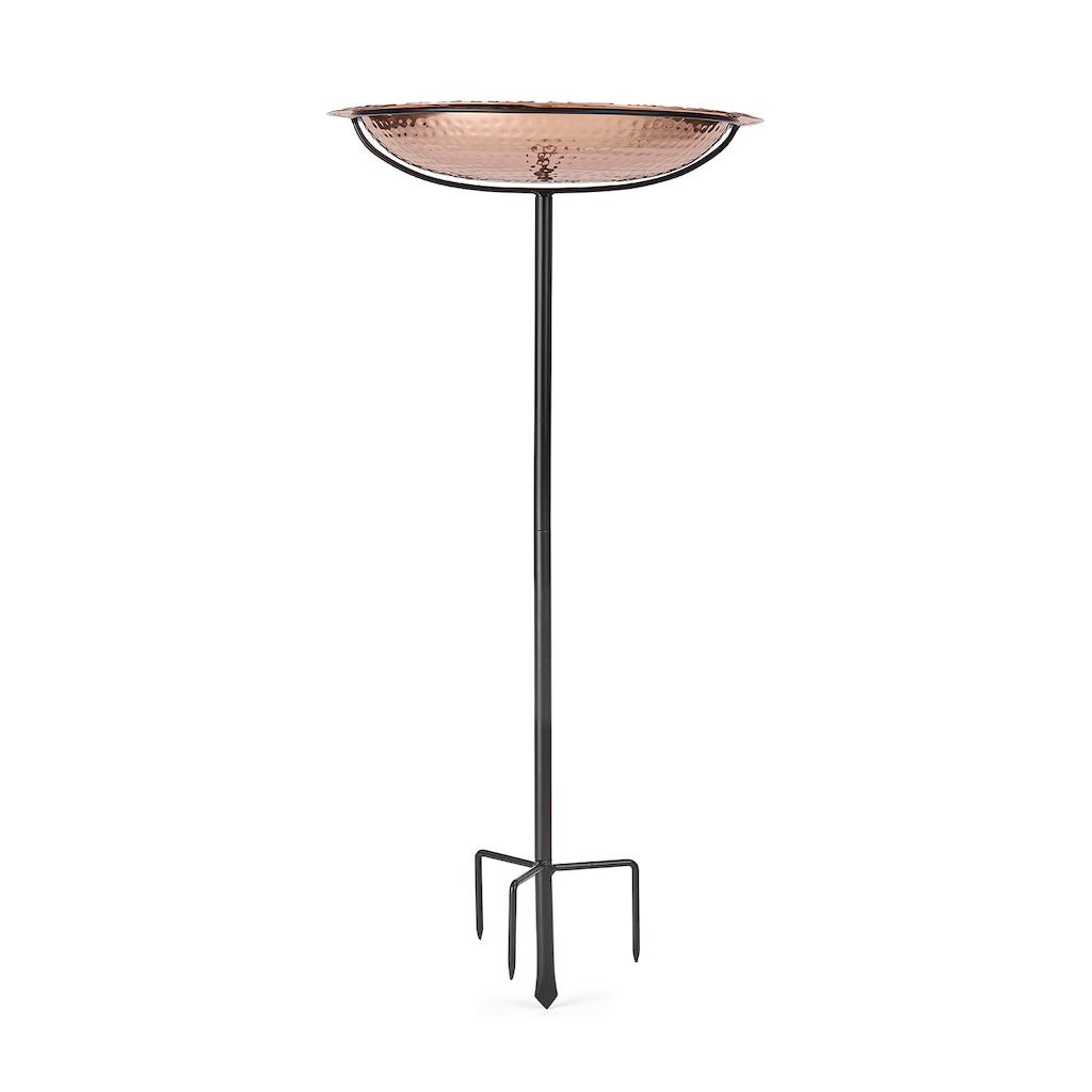 Pure Copper 18" Birdbath on Garden Pole