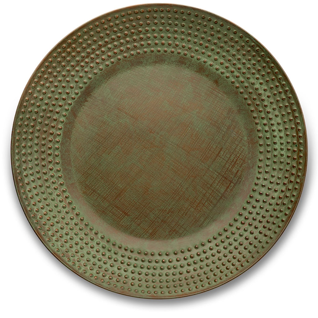 20-inch Blue Verde Copper Bird Bath with Stand